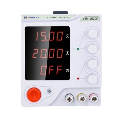 eTM-1520F, Variable Switching DC Bench Power Supply 0-15V 0-20A with 4-Digits LED Display, Encoder Coarse & Fine Adjustments Knob, Output Switch Control