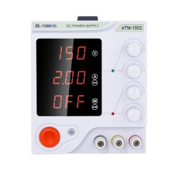 eTM-1502, 0-150V 0-2A Adjustable Switching DC Bench Power Supply with 3-Digits LED Display, Coarse and Fine Adjustments, Output Enable/Disable Button