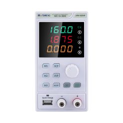 eTM-1605HP, Mini DC Bench Power Supply Variable 0-160V 0-5A with Quick Charge USB Interface, Output Enable/Disable Button, OVP/OCP Settings