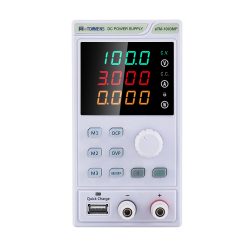eTM-1520MP, Mini 15V 20A Variable DC Power Supply Programmable with USB Quick Charge Interface, OVP/OCP Protection, 3 Sets Shortcut Parameter Storage