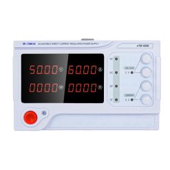 eTM-5060, 4-Kob High Power Variable Benchtop DC Power Supply 0-50V 0-60A with RS232/485/USB (Optional) Interface, Coarse and Fine Adjustments, Output Control