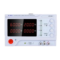 eTM-6020, 4-Kob High Power Variable Benchtop DC Power Supply 0-60V 0-20A with RS232/485/USB (Optional) Interface, Coarse and Fine Adjustments, Output Control