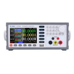 eTM-L603SPL, High Precision Programmable Linear DC Power Supply 60V 3A with 5-Digits Color Screen, Remote Control, Low Noise Cooling Fan