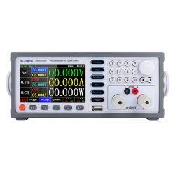eTM-L2501SPL, High Precision Programmable Linear DC Power Supply 250V 1A with 5-Digits Color Screen, Remote Control, Low Noise Cooling Fan