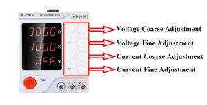 Variable Bench DC Power Supply Coarse and Fine Adjustment Knob