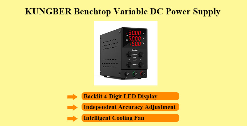 KUNGBER Benchtop Variable DC Power Supply