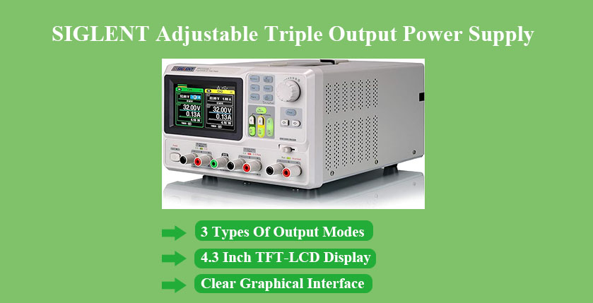 SIGLENT Adjustable Triple Output Power Supply
