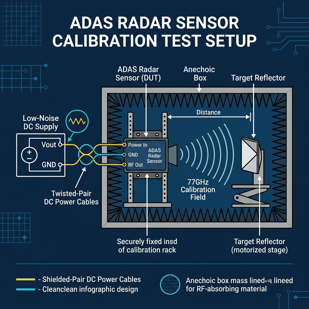 Automotive ECU and sensor bench testing setup