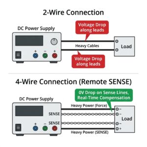 Remote SENSE (4-Wire) in Programmable DC Power Supplies